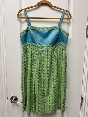 Betsey Johnson Aqua and Lime Dress